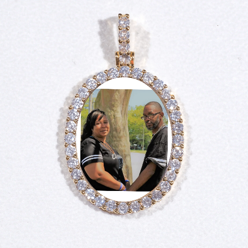 3D Oval Custom Picture Pendant