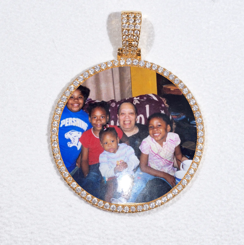 MEDIUM 3D CIRCLE CUSTOM PICTURE PENDANT