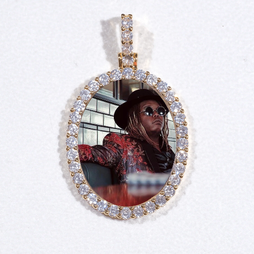 3D Oval Custom Picture Pendant