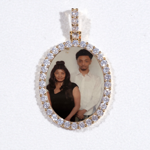 3D Oval Custom Picture Pendant