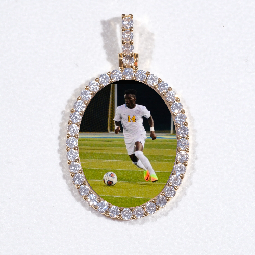 3D Oval Custom Picture Pendant