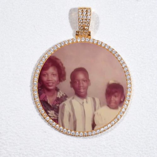 MEDIUM 3D CIRCLE CUSTOM PICTURE PENDANT