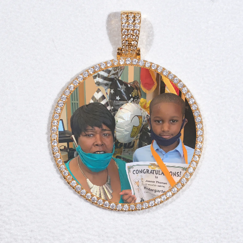 MEDIUM 3D CIRCLE CUSTOM PICTURE PENDANT