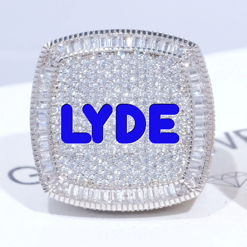 CUSTOM LETTER 3D ICED RING