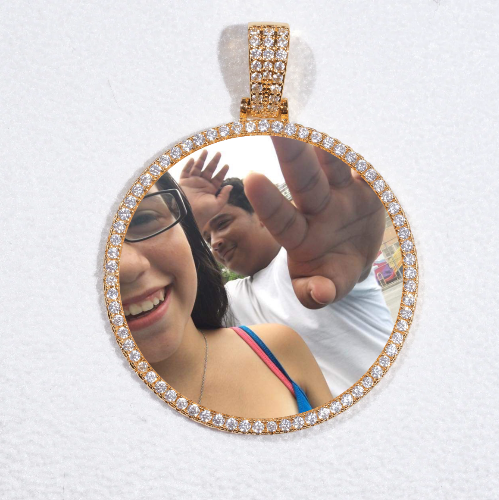 MEDIUM 3D CIRCLE CUSTOM PICTURE PENDANT