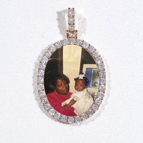 3D Oval Custom Picture Pendant