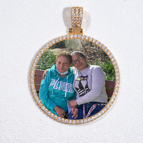 MEDIUM 3D CIRCLE CUSTOM PICTURE PENDANT
