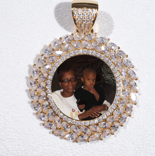 Large 3D Wheat Ear Custom Picture Pendant