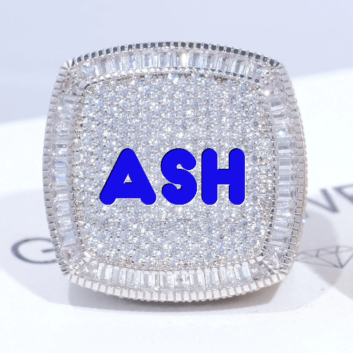 CUSTOM LETTER 3D ICED RING