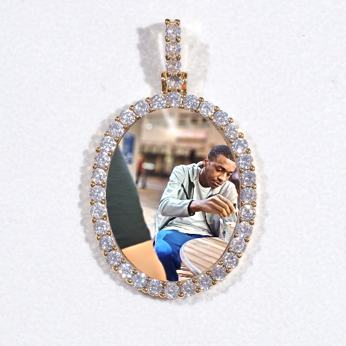 3D Oval Custom Picture Pendant