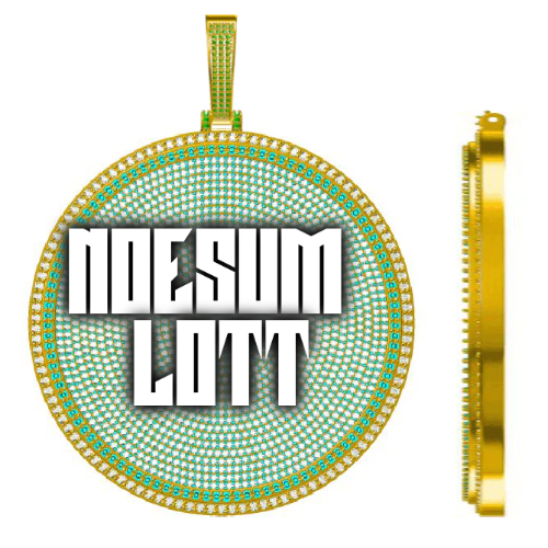 CUSTOM LETTER NECKLACE 3D BIG DISC