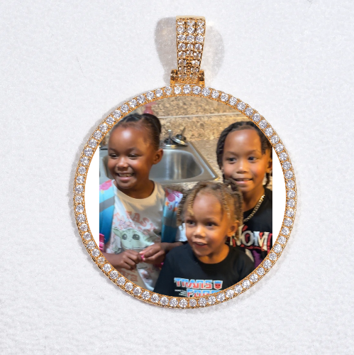 MEDIUM 3D CIRCLE CUSTOM PICTURE PENDANT