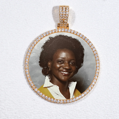 MEDIUM 3D CIRCLE CUSTOM PICTURE PENDANT