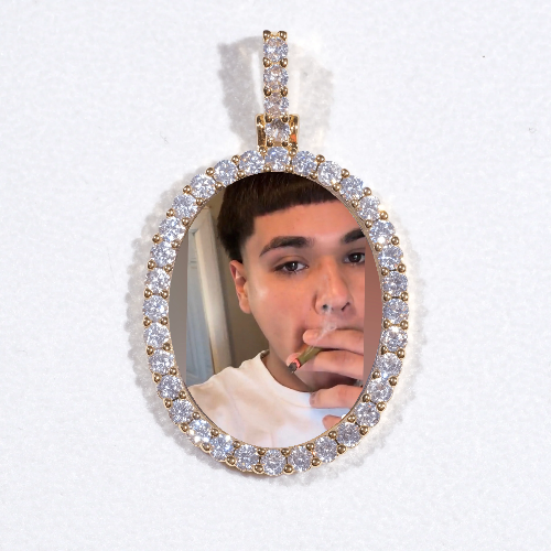 3D Oval Custom Picture Pendant