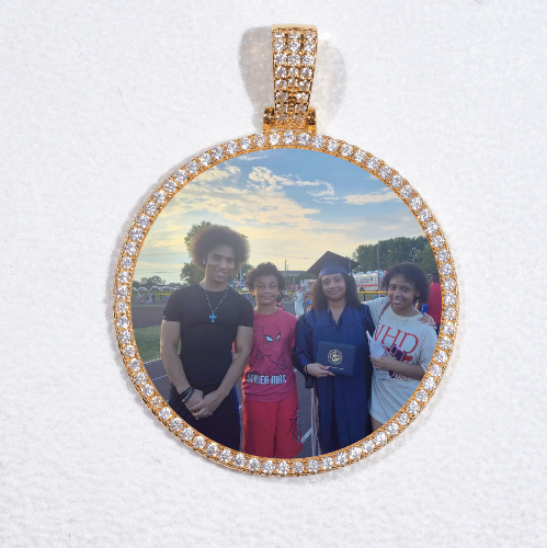 MEDIUM 3D CIRCLE CUSTOM PICTURE PENDANT
