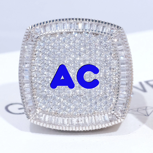 CUSTOM LETTER 3D ICED RING
