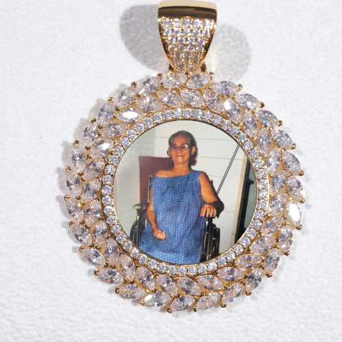 Large 3D Wheat Ear Custom Picture Pendant