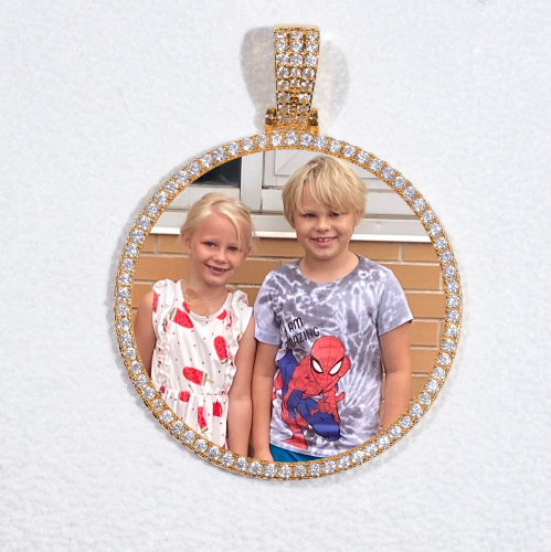 MEDIUM 3D CIRCLE CUSTOM PICTURE PENDANT