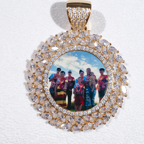 Large 3D Wheat Ear Custom Picture Pendant