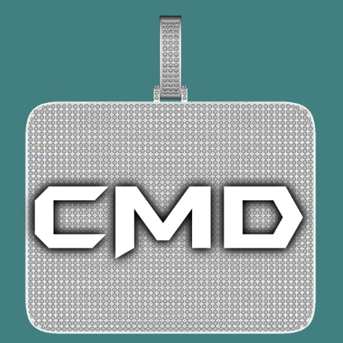CUSTOM LETTER NECKLACE 3D BIG SQUARE