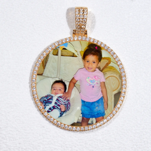 MEDIUM 3D CIRCLE CUSTOM PICTURE PENDANT