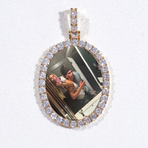 3D Oval Custom Picture Pendant