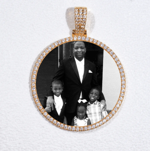 MEDIUM 3D CIRCLE CUSTOM PICTURE PENDANT