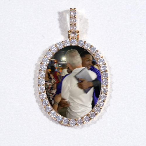 3D Oval Custom Picture Pendant
