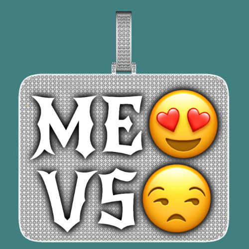 CUSTOM LETTER NECKLACE 3D BIG SQUARE