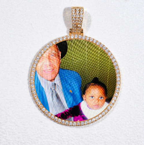 MEDIUM 3D CIRCLE CUSTOM PICTURE PENDANT