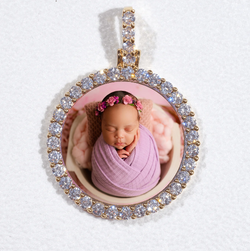 3D CIRCLE CUSTOM PICTURE PENDANT SMALL SIZE
