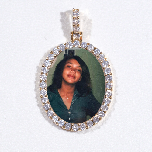 3D Oval Custom Picture Pendant