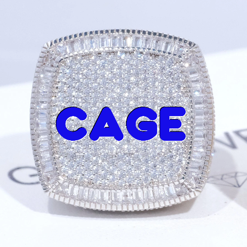 CUSTOM LETTER 3D ICED RING