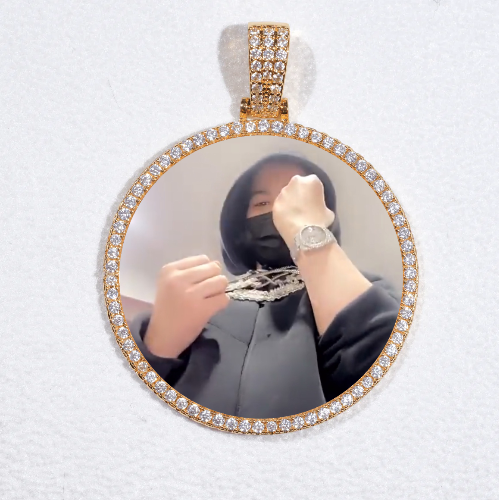 MEDIUM 3D CIRCLE CUSTOM PICTURE PENDANT