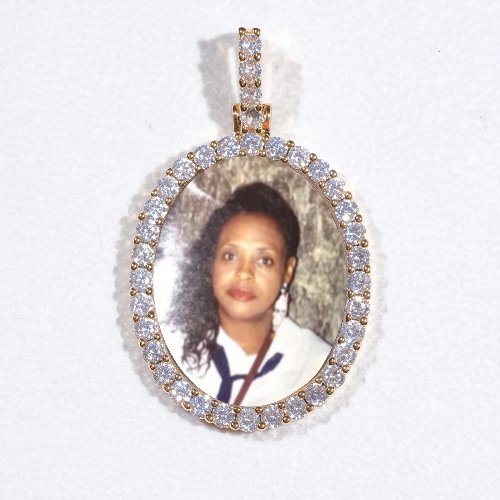 3D Oval Custom Picture Pendant