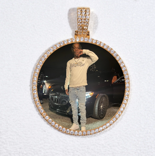 MEDIUM 3D CIRCLE CUSTOM PICTURE PENDANT