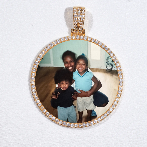 MEDIUM 3D CIRCLE CUSTOM PICTURE PENDANT