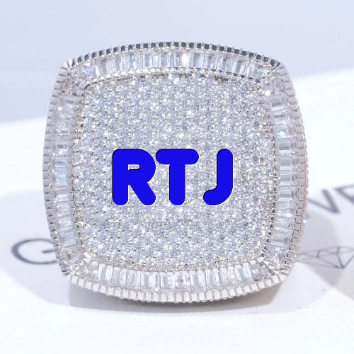 CUSTOM LETTER 3D ICED RING