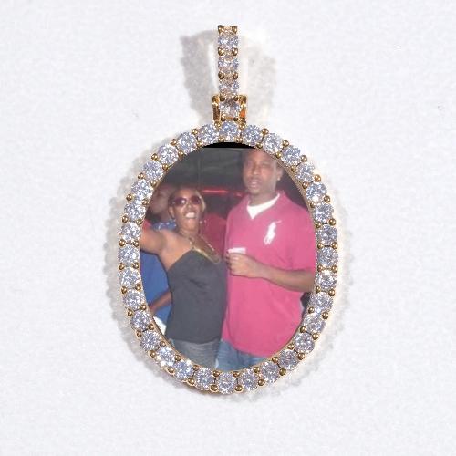 3D Oval Custom Picture Pendant