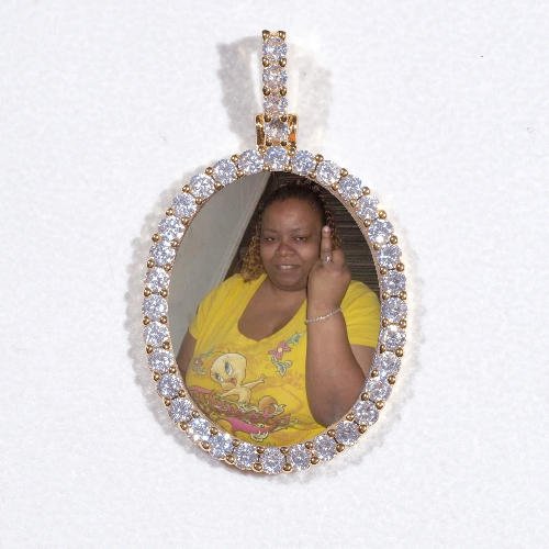 3D Oval Custom Picture Pendant