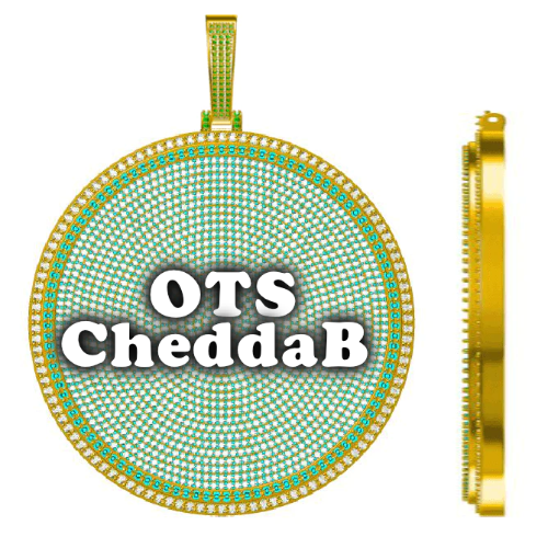 CUSTOM LETTER NECKLACE 3D BIG DISC