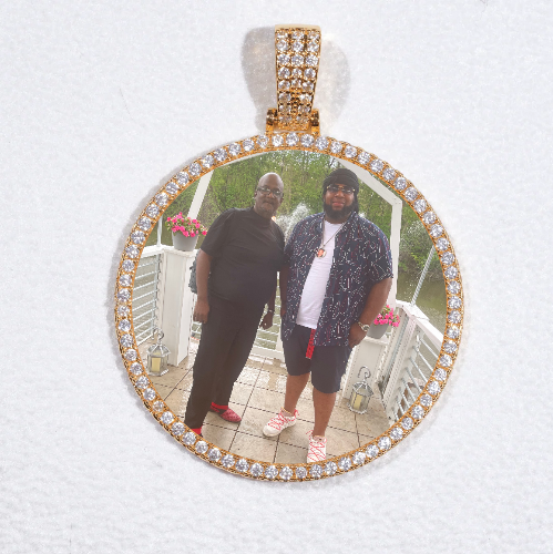 MEDIUM 3D CIRCLE CUSTOM PICTURE PENDANT