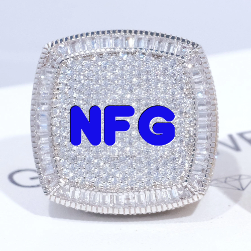 CUSTOM LETTER 3D ICED RING