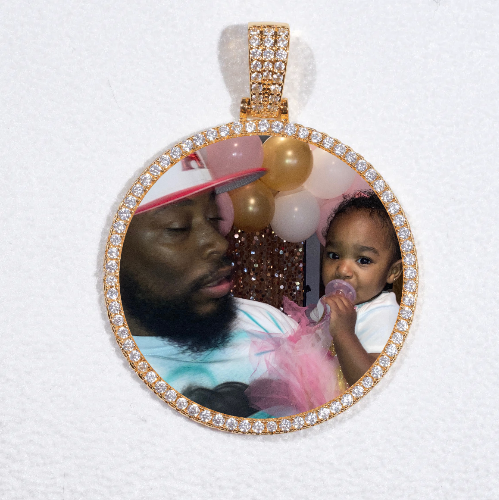 MEDIUM 3D CIRCLE CUSTOM PICTURE PENDANT