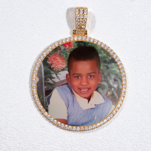 MEDIUM 3D CIRCLE CUSTOM PICTURE PENDANT