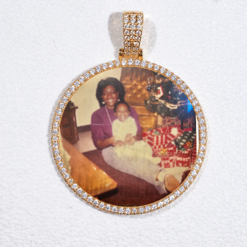 MEDIUM 3D CIRCLE CUSTOM PICTURE PENDANT