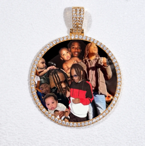MEDIUM 3D CIRCLE CUSTOM PICTURE PENDANT
