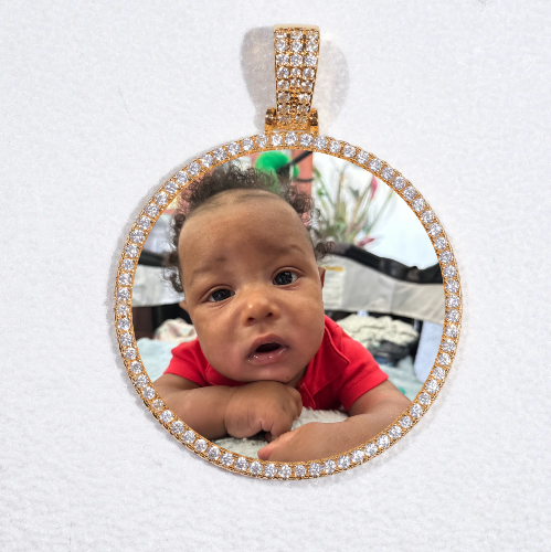 MEDIUM 3D CIRCLE CUSTOM PICTURE PENDANT