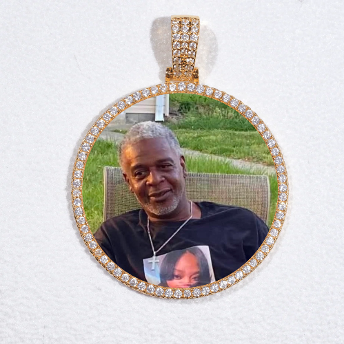 MEDIUM 3D CIRCLE CUSTOM PICTURE PENDANT
