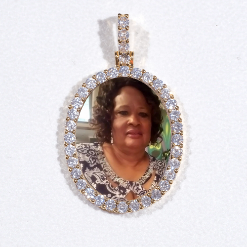 3D Oval Custom Picture Pendant